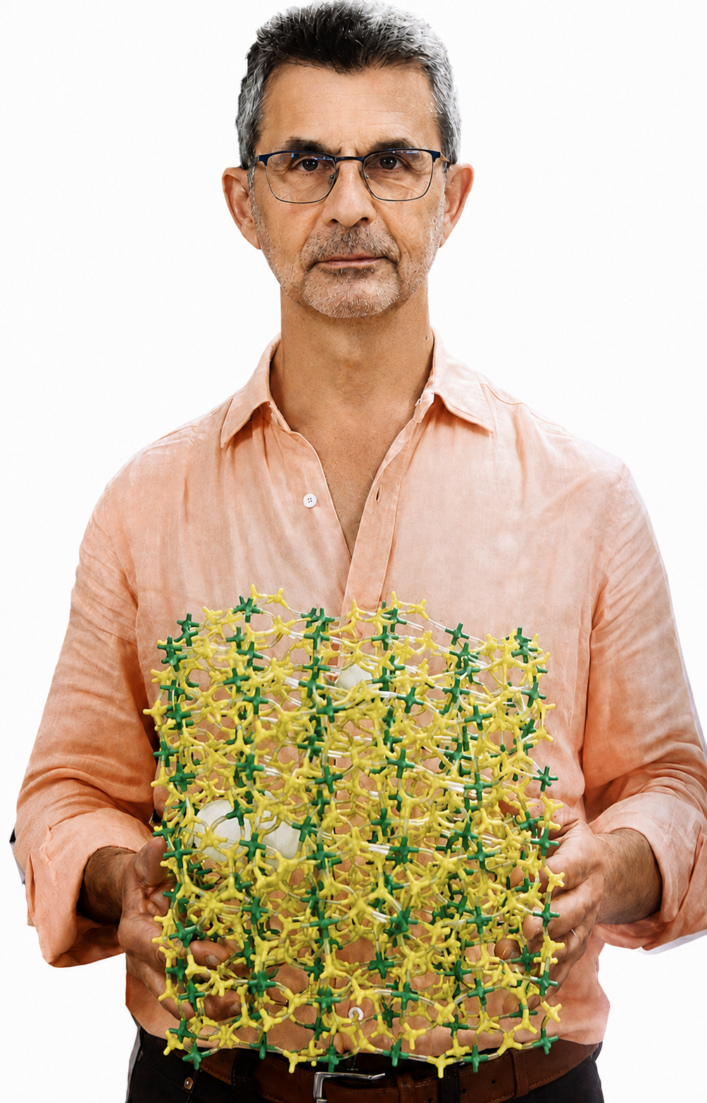 João Rocha holding a molecular model